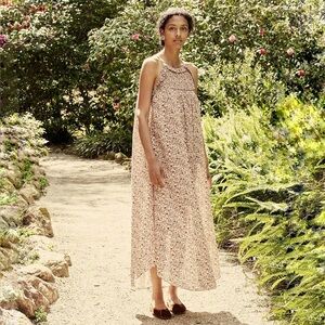 Doen Pierre Dress in Blush Mini Earl Floral Midi Size XS Red Cream Boho